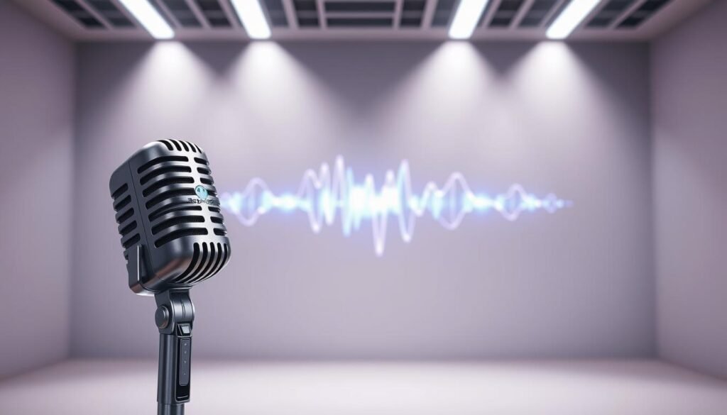 A high-tech microphone stands in the foreground, its sleek metallic body glowing under a soft, dramatic lighting. In the middle ground, waves of vibrant sound emanate from the mic, undulating and pulsing with energy. The background is a minimalist, futuristic studio setting, with clean lines and a neutral color palette that allows the central audio elements to take center stage. The overall atmosphere is one of technological sophistication and the power of the spoken word, perfectly capturing the essence of the "Play.ht vs competitors: Amazon Polly and Google Cloud Text‑to‑Speech" section of the pricing article. A high-tech microphone stands in the foreground, its sleek metallic body glowing under a soft, dramatic lighting. In the middle ground, waves of vibrant sound emanate from the mic, undulating and pulsing with energy. The background is a minimalist, futuristic studio setting, with clean lines and a neutral color palette that allows the central audio elements to take center stage. The overall atmosphere is one of technological sophistication and the power of the spoken word, perfectly capturing the essence of the "Play.ht vs competitors: Amazon Polly and Google Cloud Text‑to‑Speech" section of the pricing article.