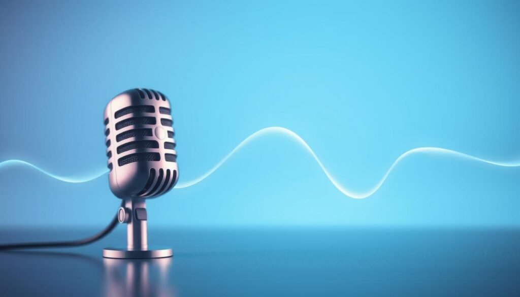 A serene, minimalist composition capturing the essence of voice. In the foreground, a delicate sound wave undulates gracefully, its ethereal form rendered in soft shades of blue. The middle ground features a sleek, modern microphone, its metallic surface reflecting the ambient light. In the background, a subtle gradient of complementary hues creates a tranquil, atmospheric setting, inviting the viewer to focus on the captivating interplay of form and light. The overall tone evokes a sense of clarity, simplicity, and the power of audio communication - a fitting representation of the key benefits for small businesses using Play.ht. A serene, minimalist composition capturing the essence of voice. In the foreground, a delicate sound wave undulates gracefully, its ethereal form rendered in soft shades of blue. The middle ground features a sleek, modern microphone, its metallic surface reflecting the ambient light. In the background, a subtle gradient of complementary hues creates a tranquil, atmospheric setting, inviting the viewer to focus on the captivating interplay of form and light. The overall tone evokes a sense of clarity, simplicity, and the power of audio communication - a fitting representation of the key benefits for small businesses using Play.ht.