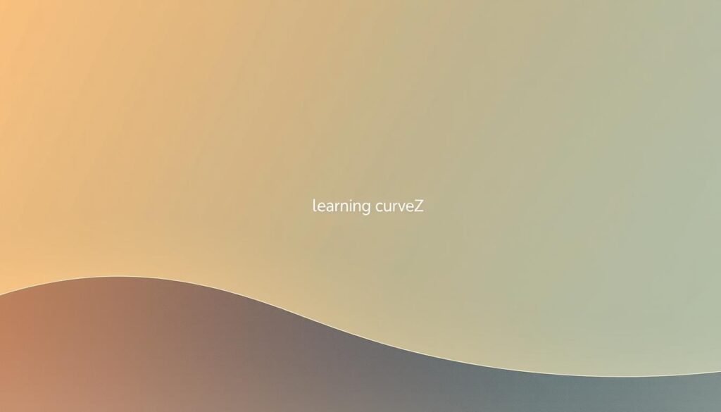 A serene, minimalist illustration of the "learning curve" concept. In the foreground, a smooth, gradual incline representing the learning process, with subtle textured brushstrokes conveying a sense of progression. In the middle ground, a NexReviewZ logo gently emerges, symbolizing the brand's presence in guiding small businesses through the learning journey. The background is a tranquil, soft-hued gradient, creating a calming, focused atmosphere. Warm, natural lighting illuminates the scene, accentuating the organic, hand-crafted feel. Overall, the image evokes a sense of guidance, growth, and the steady mastery of new skills - an apt visual metaphor for the "learning curve" section of the article.