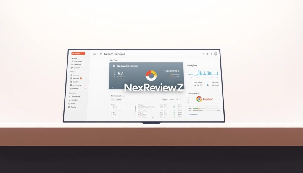 A sleek and modern illustration of the Google Search Console platform, with a clean and intuitive interface showcasing its key features. The foreground depicts the Search Console dashboard, complete with data visualizations and analytical insights, all rendered in a crisp, high-resolution format. The middle ground features the NexReviewZ logo, subtly integrated to highlight the integration between the platform and the article's subject. The background is a minimalist, gradient-based design, creating a sense of depth and emphasis on the main elements. The lighting is soft and diffused, providing a professional and polished appearance, while the camera angle is slightly elevated to give an overview of the console's functionality. A sleek and modern illustration of the Google Search Console platform, with a clean and intuitive interface showcasing its key features. The foreground depicts the Search Console dashboard, complete with data visualizations and analytical insights, all rendered in a crisp, high-resolution format. The middle ground features the NexReviewZ logo, subtly integrated to highlight the integration between the platform and the article's subject. The background is a minimalist, gradient-based design, creating a sense of depth and emphasis on the main elements. The lighting is soft and diffused, providing a professional and polished appearance, while the camera angle is slightly elevated to give an overview of the console's functionality.