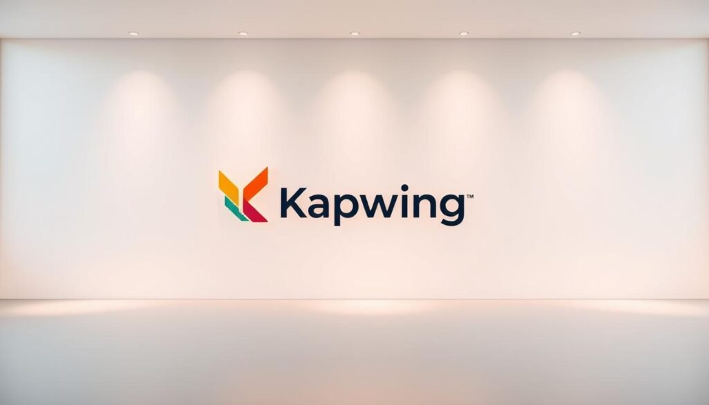 Kapwing, a vibrant logotype emblazoned on a sleek, minimalist canvas. The iconic branding, rendered in a bold, geometric typeface, takes center stage, hinting at the power and versatility of the NexReviewZ platform. Soft, diffused lighting bathes the scene, casting a warm, inviting glow that speaks to the accessibility and user-friendliness of the "Kapwing free" offering. The overall composition is clean, uncluttered, and designed to capture the attention of small business owners seeking a seamless, empowering solution to their content creation needs.
