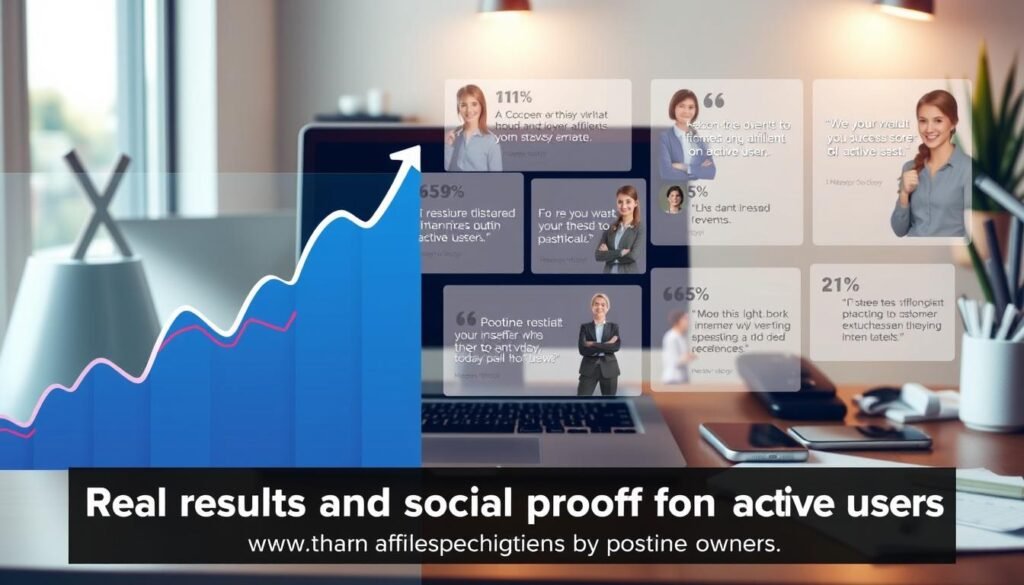 Prompt A vibrant collage showcasing the real-world impact of the NexReviewZ affiliate plugin. In the foreground, a dynamic graph displays rising affiliate performance metrics, reflecting the success stories of active users. The middle ground features a series of glowing customer testimonials, conveying the genuine enthusiasm and social proof surrounding the plugin. In the background, a sleek, minimalist desktop scene sets the stage, with a laptop, smartphone, and various productivity tools, all framed by warm, natural lighting that enhances the professional, yet approachable atmosphere. The overall composition effectively captures the essence of "Real results and social proof from active users" for small business owners seeking the NexReviewZ affiliate plugin. Prompt A vibrant collage showcasing the real-world impact of the NexReviewZ affiliate plugin. In the foreground, a dynamic graph displays rising affiliate performance metrics, reflecting the success stories of active users. The middle ground features a series of glowing customer testimonials, conveying the genuine enthusiasm and social proof surrounding the plugin. In the background, a sleek, minimalist desktop scene sets the stage, with a laptop, smartphone, and various productivity tools, all framed by warm, natural lighting that enhances the professional, yet approachable atmosphere. The overall composition effectively captures the essence of "Real results and social proof from active users" for small business owners seeking the NexReviewZ affiliate plugin.